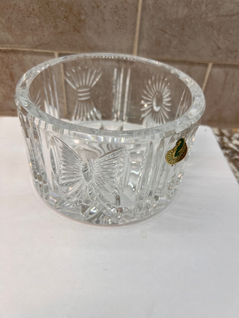 Waterford Crystal Millennium Collection Champagne or Wine Bottle Coaster-HEAVY!